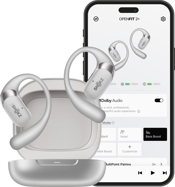 Shokz OpenFit 2+ Grijs visual leverancier