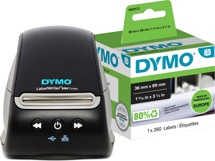 DYMO LabelWriter 550 Turbo + 1 extra label Main Image