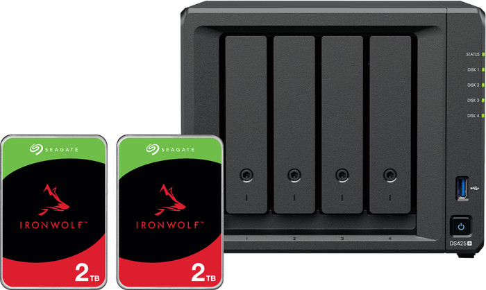 Synology DS425+ + Seagate Ironwolf 2TB Duo Pack Main Image
