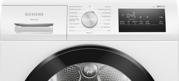Siemens WM14N208NL + Siemens WT45H20ONL detail