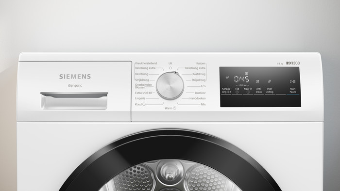 Siemens WM14N208NL + Siemens WT45H20ONL product in gebruik