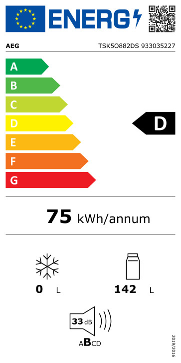 AEG TSK5O882DS energy label