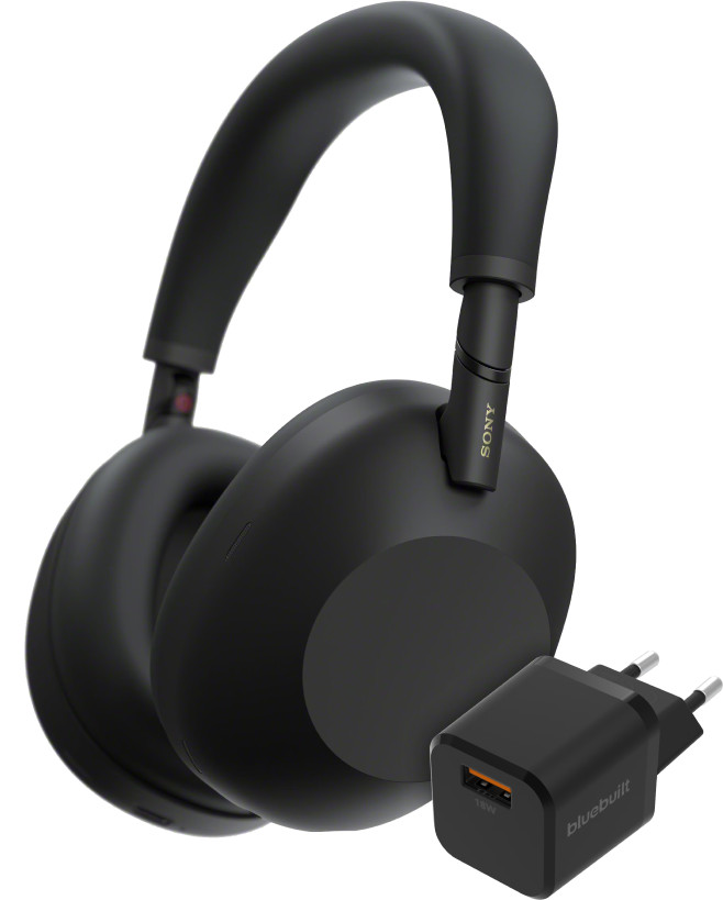 Sony WH-1000XM6 Schwarz + BlueBuilt Quick-Charge-Ladegerät Main Image