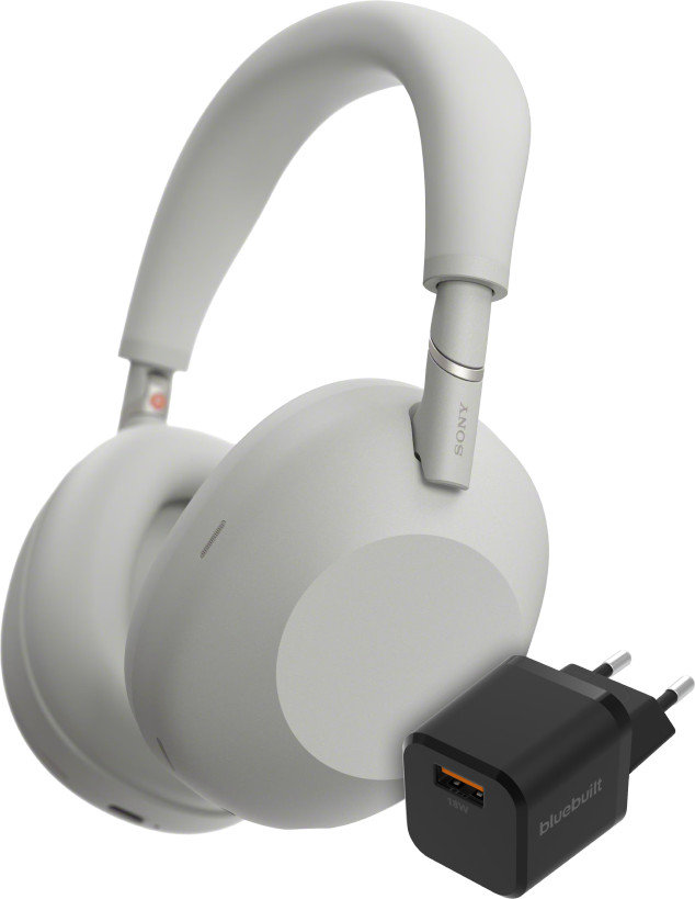 Sony WH-1000XM6 Silber + BlueBuilt Quick-Charge-Ladegerät Main Image