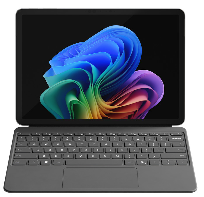 Microsoft Surface Pro Type Cover 12 Inch met Slim Pen Lei QWERTY product in gebruik