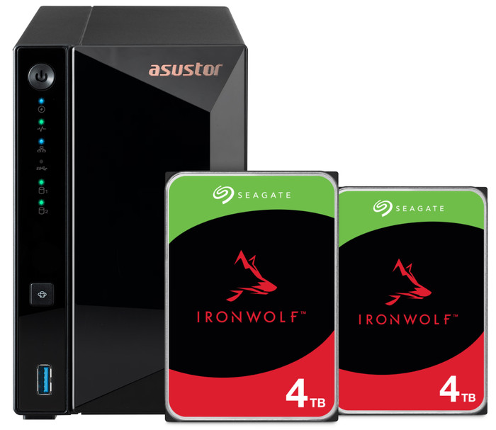ASUSTOR AS3302T v2 + Seagate IronWolf 8TB (2x 4TB) Main Image