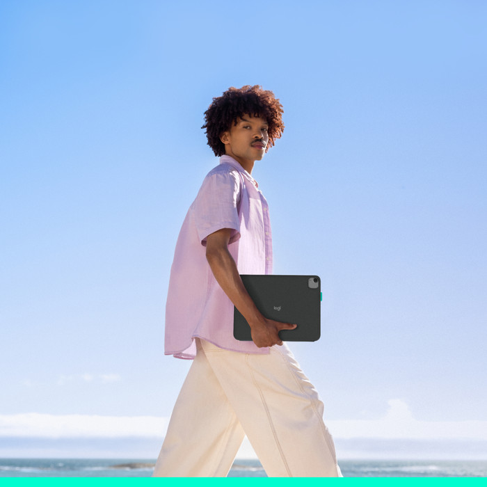 Logitech Flip Folio iPad Pro (2024)/iPad Air (2025) 11 inches Keyboard Cover QWERTY product in use