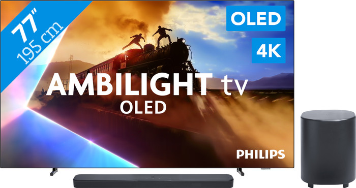 Philips Ambilight 77 inches OLED760 4K (2025) + JBL Bar 500 M2 Black Main Image