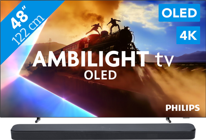 Philips Ambilight 48 inches OLED760 4K (2025) + JBL Bar 300 M2 Black Main Image