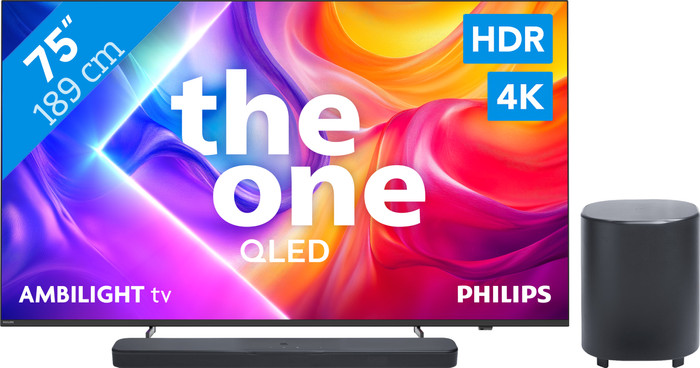 Philips Ambilight 75 inches PUS9000 QLED 4K (2025) + JBL Bar 500 M2 Black Main Image