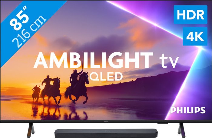 Philips Ambilight 85 inches PUS8500 QLED 4K (2025) + JBL Soundbar 300 M2 Black Main Image