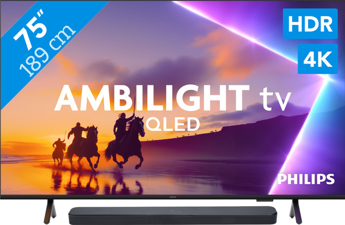 Philips Ambilight 75 inches PUS8500 QLED 4K (2025) + JBL Soundbar 300 M2 Black Main Image