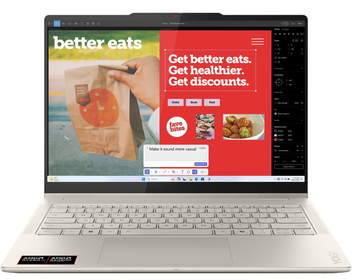 Lenovo Yoga 7 OLED Copilot+ PC 2-in-1 14AKP10 83JR005RMH voorkant