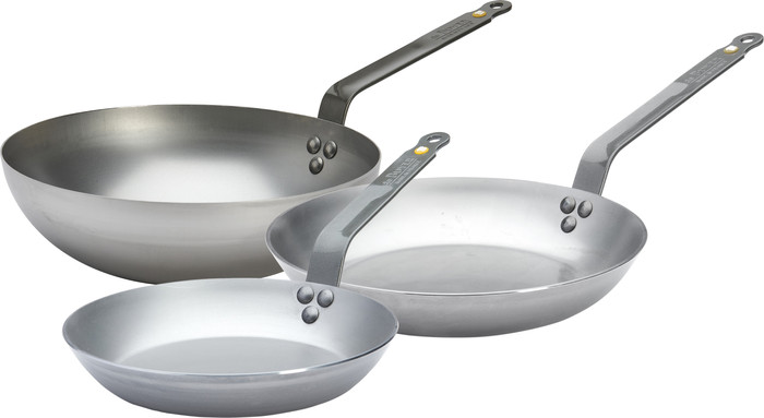 De Buyer Mineral B Frying Pan Set 24cm + 28cm + Wok 28cm Main Image