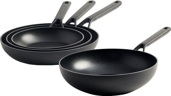 KitchenAid Classic Forged Frying Pan Set 20cm + 24cm + 28cm + Wok 28cm Main Image