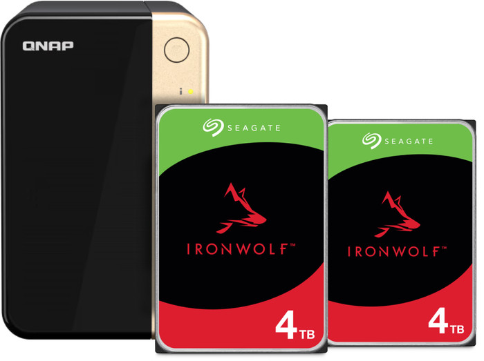 QNAP TS-264-8G + Seagate IronWolf 4TB Duo Pack Main Image