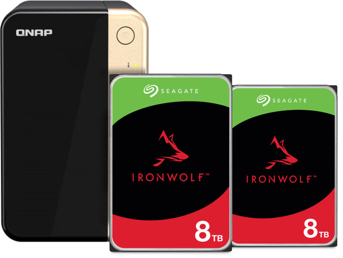 QNAP TS-264-8G + Seagate IronWolf 8TB Duo Pack Main Image