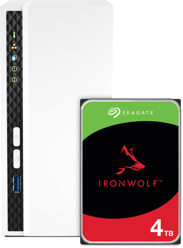 QNAP TS-133 + Seagate Ironwolf 4TB Main Image