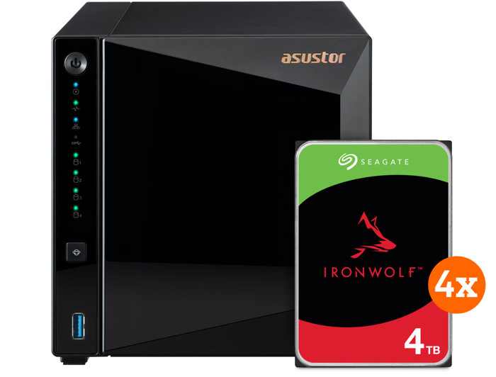 ASUSTOR AS3304T v2 + Seagate Ironwolf 16TB (4x4TB) Main Image