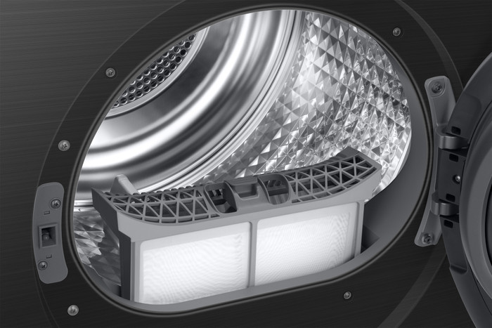 Samsung WW11DG6B85LB AI Wash + Samsung DV90DG6845LBU3 AI Dry+ detail