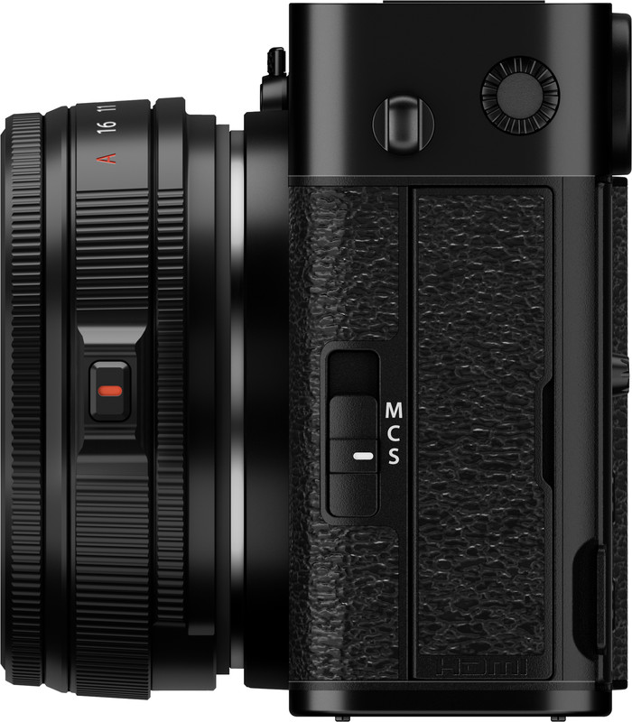 Fujifilm X-E5 Black + 23mm f/2.8 left side