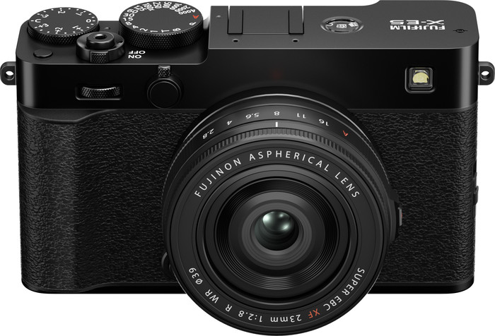 Fujifilm X-E5 Black + 23mm f/2.8 front