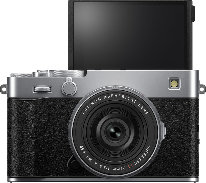 Fujifilm X-E5 Silver + 23mm f/2.8 front