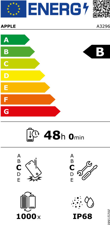 Apple iPhone 16 Pro Max 256GB Natural Titanium energielabel