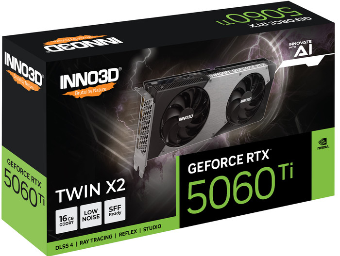 INNO3D GeForce RTX 5060 Ti TWIN X2 16GB verpakking