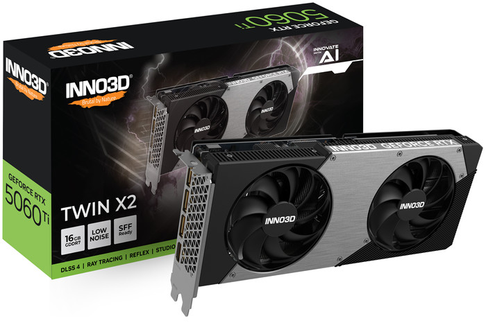 INNO3D GeForce RTX 5060 Ti TWIN X2 16GB voorkant