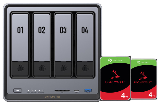 UGREEN NASync DXP4800 Plus + Seagate Ironwolf 4TB Duo Pack Main Image