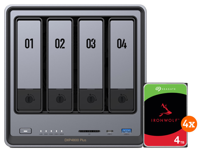 UGREEN NASync DXP4800 Plus + Seagate Ironwolf 4TB 4-Pack Main Image