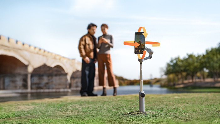 Insta360 Flow 2 Grijs product in gebruik