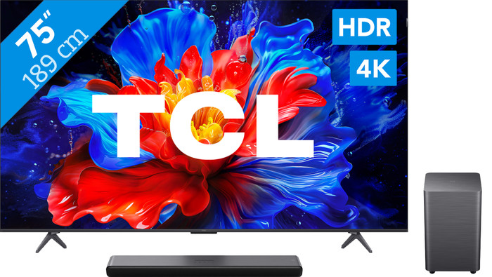 TCL 75" QLED P81K 4K (2025) + TCL S55H 2.1 Soundbar Main Image