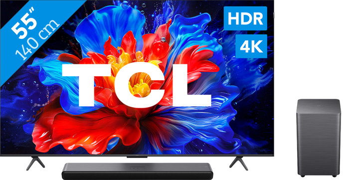 TCL 55" QLED P81K 4K (2025) + TCL S55H 2.1 Soundbar Main Image