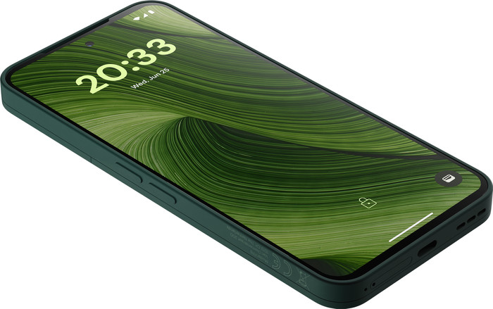 Fairphone 6 256GB Groen 5G + Fairphone 6 Protective Back Cover Groen voorkant