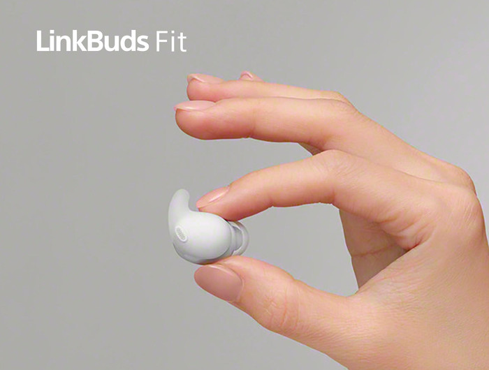 Sony LinkBuds Fit Pink product in use