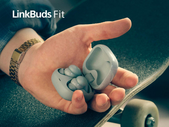 Sony LinkBuds Fit Pink product in use
