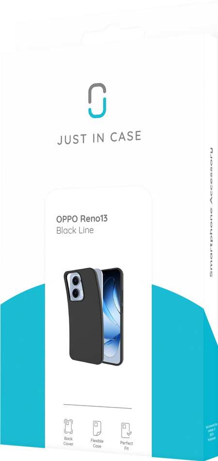 Just in Case Soft Design OPPO Reno 13 Back Cover Black packaging