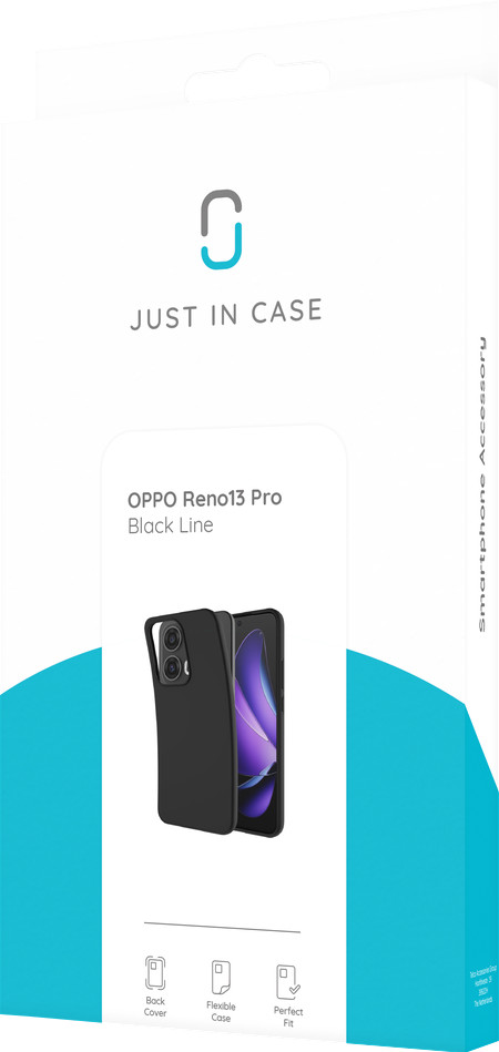 Just in Case Soft Design OPPO Reno 13 Pro Back Cover Black packaging