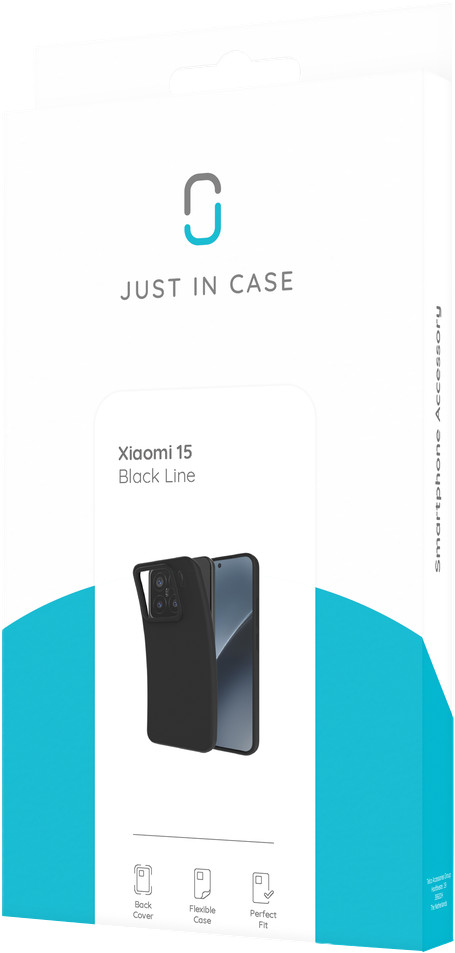 Just in Case Soft Design Xiaomi 15 Back Cover Noir emballage