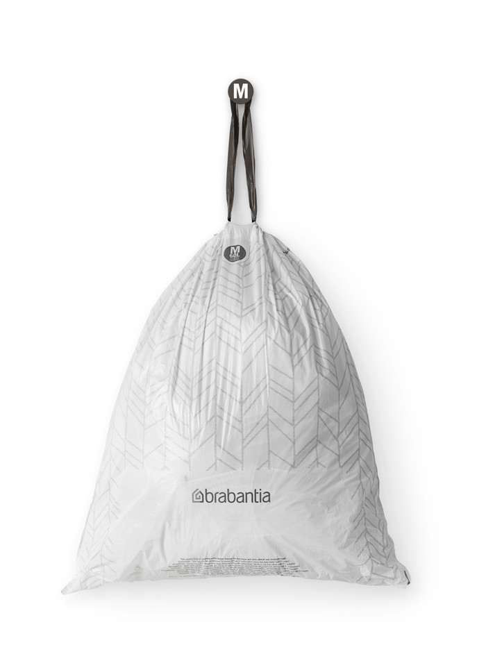 Brabantia Bo Touch Bin 60 Liter Mineral Concrete Grey + Vuilniszakken (120 stuks) achterkant