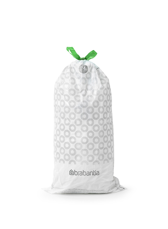 Brabantia Touch Bin 30 Liter Matt Steel Fingerprint Proof + Vuilniszakken (120 stuks) binnenkant