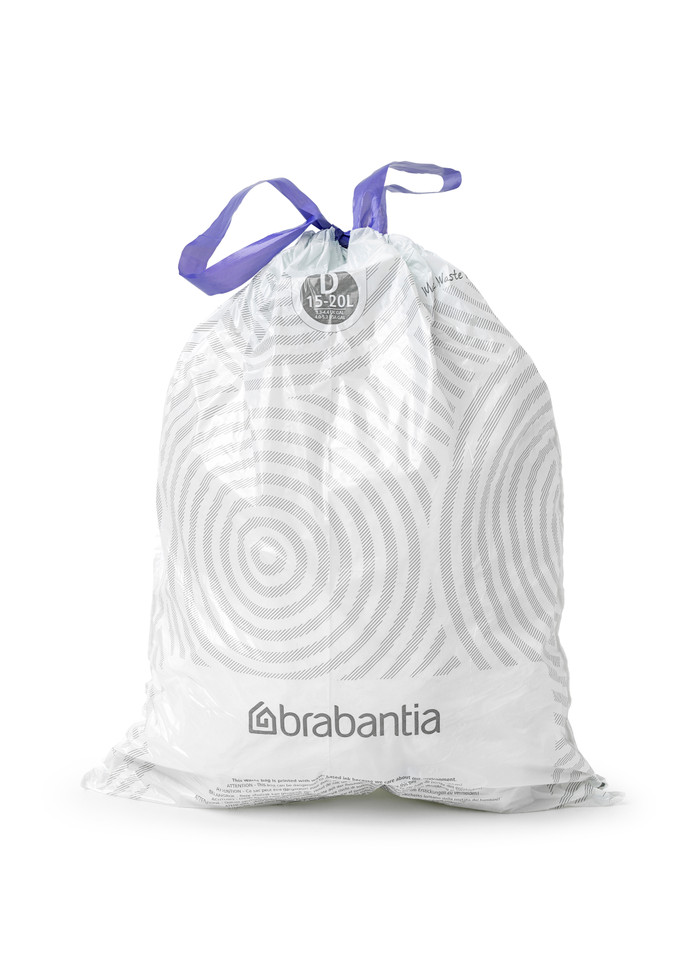 Brabantia Trash Bags Code D - 15-20L (120 units) inside