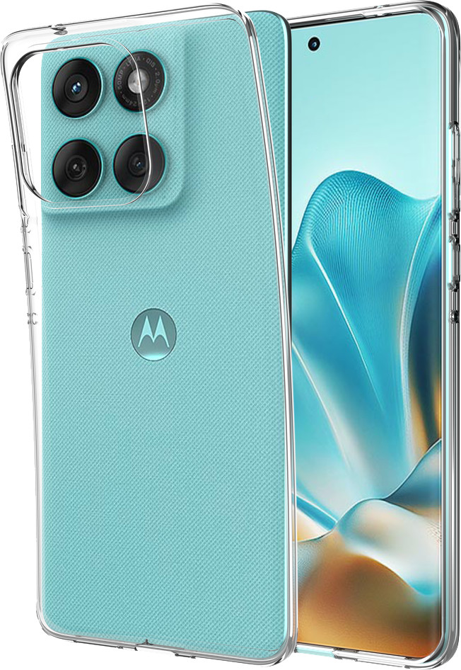 Just in Case Soft Design Motorola Edge 60 Fusion Back Cover Transparent combined product