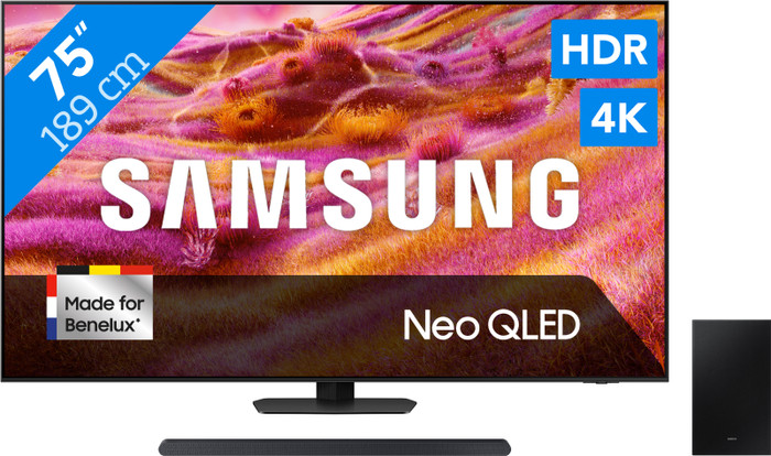 Samsung 75" Neo QLED QN90F 4K (2025) + Samsung HW-S700D Zwart (2024) Main Image