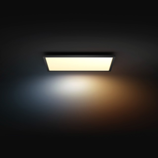 Philips Hue Aurelle White Ambiance Square Large Black front