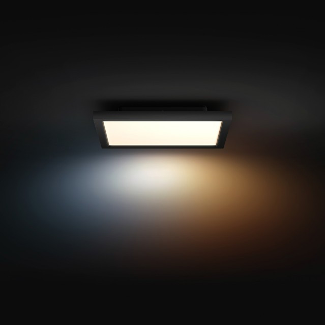 Philips Hue Aurelle White Ambiance Square Small Black front