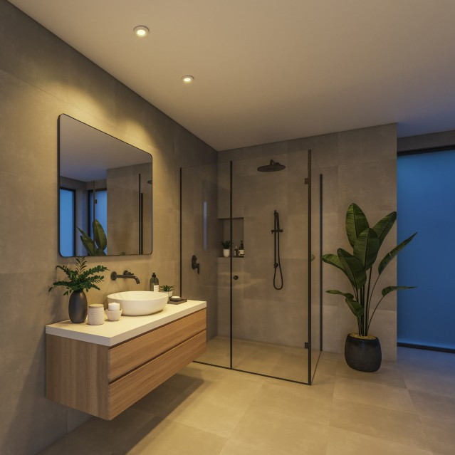 Philips Hue Adore Recessed Spot Light Bathroom White Ambiance White 3-pack product in use