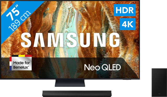Samsung 75 inches Neo QLED QN73F 4K (2025) + Samsung HW-B66CF (2025) Main Image